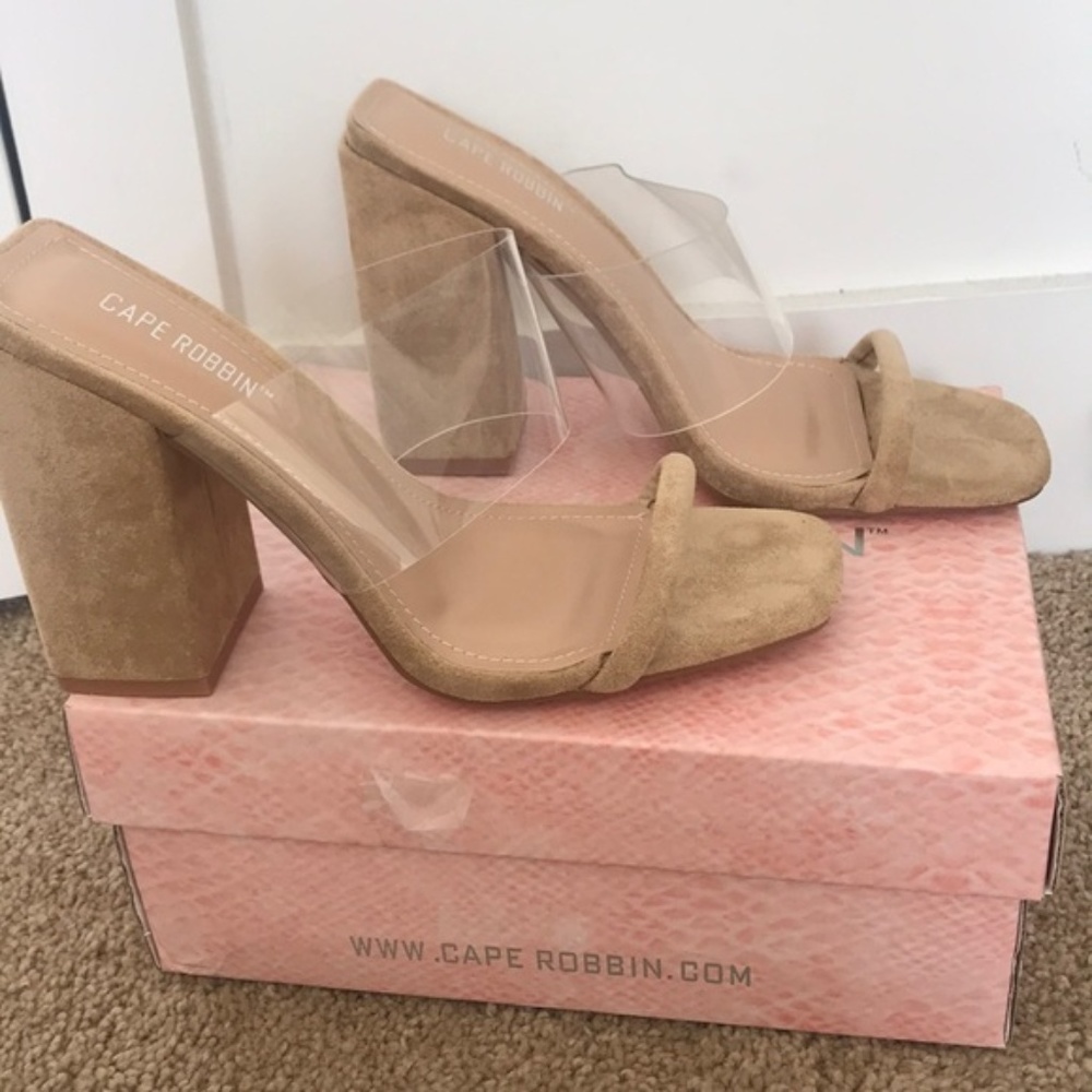Cape Robbin Nude Clear Mule